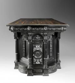 Fran ois Pierre LEGLAS MAURICE Double sided Renaissance style writing desk by Leglas Maurice France 1878 - 3358560