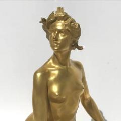 Fran ois Raoul Larche 23 Raoul Larche LId e All gorie sur un Rocher Gilt Bronze Inkwell - 3639053