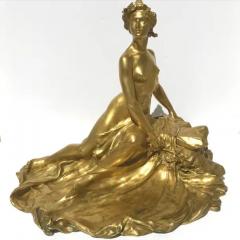 Fran ois Raoul Larche 23 Raoul Larche LId e All gorie sur un Rocher Gilt Bronze Inkwell - 3639057