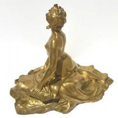 Fran ois Raoul Larche 23 Raoul Larche LId e All gorie sur un Rocher Gilt Bronze Inkwell - 3639077