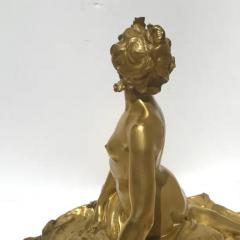 Fran ois Raoul Larche 23 Raoul Larche LId e All gorie sur un Rocher Gilt Bronze Inkwell - 3639080