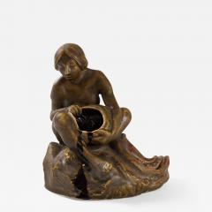 Fran ois Rupert Carabin Femme au Pieuvre French Art Nouveau Glazed Ceramic Inkwell by Rupert Carabin - 304025