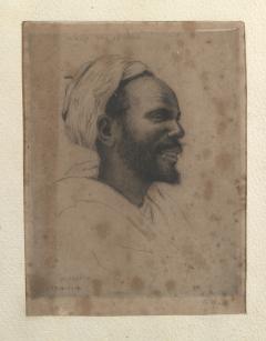 Fran ois de H rain Portrait of an Oriental Man with Turban Etching - 2184001