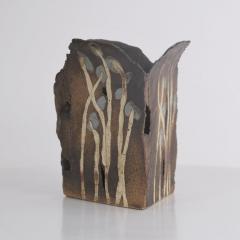 Francesca Mascitti Lindh Francesca Mascitti Lindh Brutal Decorative Flowers Vase Stoneware Arabia 1970s - 4810894