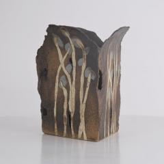 Francesca Mascitti Lindh Francesca Mascitti Lindh Brutal Decorative Flowers Vase Stoneware Arabia 1970s - 4810897