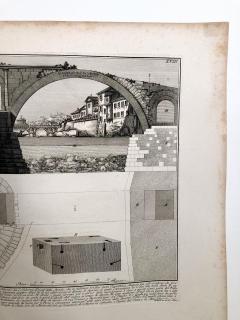 Francesco Piranesi 18th Century Traditional Piranesi Engraving of View of the Bridge Fabricius  - 2677541