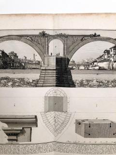 Francesco Piranesi 18th Century Traditional Piranesi Engraving of View of the Bridge Fabricius  - 2677544