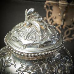 Francis Butty A Rare Silver Mounted George II Shagreen Tea Caddy with Silver Rocco Canistors - 3130140
