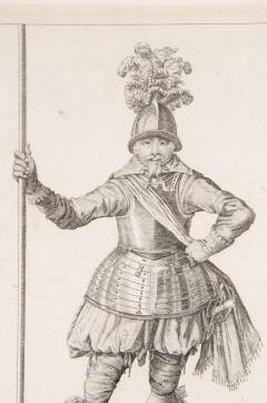 Francis Grose Antique Copper Engraving of an Officer of Pikeman by Francis Grose 19th Century - 1700603