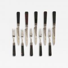 Francis Higgins II Important English silver flatware service by Francis Higgins II - 2700907