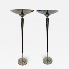 Francis Hubens Art Deco Pair of Torchieres Floor Lamps by Francis Hubens - 3034370