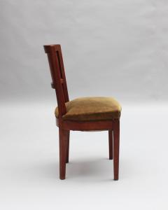 Francis Jourdain 4 Fine French 1930s Walnut side chairs attributed to Francis Jourdain - 4333188