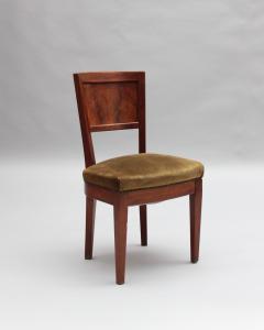 Francis Jourdain 4 Fine French 1930s Walnut side chairs attributed to Francis Jourdain - 4333190