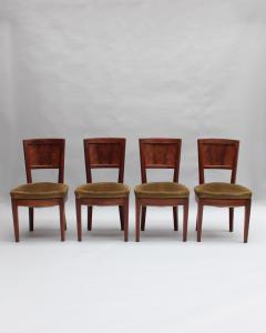 Francis Jourdain 4 Fine French 1930s Walnut side chairs attributed to Francis Jourdain - 4333191