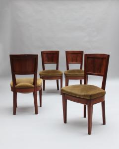 Francis Jourdain 4 Fine French 1930s Walnut side chairs attributed to Francis Jourdain - 4333192