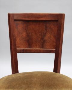 Francis Jourdain 4 Fine French 1930s Walnut side chairs attributed to Francis Jourdain - 4333199