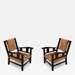 Francis Jourdain A Pair of French 1940s Rope Armchairs by Francis Jourdan - 3909716