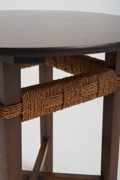 Francis Jourdain Art Deco Beech and Rope Side Table Att to Francis Jourdain - 2833085