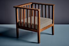 Francis Jourdain Art Deco Oak Spindle Back Lounge Chair attributed to Francis Jourdain - 4760911