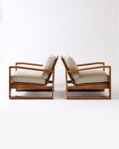 Francis Jourdain Elm Cord and Upholstery Lounge Chair by Francis Jourdain France c 1960 - 3666584