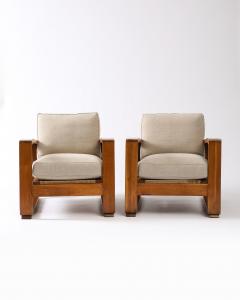 Francis Jourdain Elm Cord and Upholstery Lounge Chair by Francis Jourdain France c 1960 - 3666591