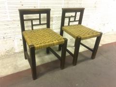 Francis Jourdain Francis Jourdain Modernist Bauhaus Style Pair of Oak and Rope Chairs - 414142