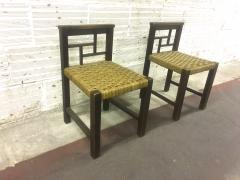 Francis Jourdain Francis Jourdain Modernist Bauhaus Style Pair of Oak and Rope Chairs - 414143