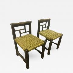 Francis Jourdain Francis Jourdain Modernist Bauhaus Style Pair of Oak and Rope Chairs - 414393