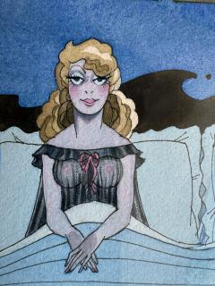 Francis Wilford Smith Sexy Evening in Bed Phone Call Playboy Cartoon Francis Wilford Smith - 4255633