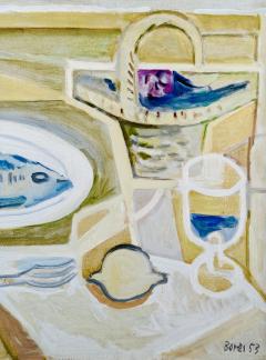 Francisco Bores Nature morte au poisson - 4436285