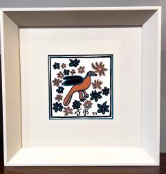 Francisco Brennand Francisco Brennand Untitled Unique Hand Painted Ceramic Tile 1973 Brazil - 4596007