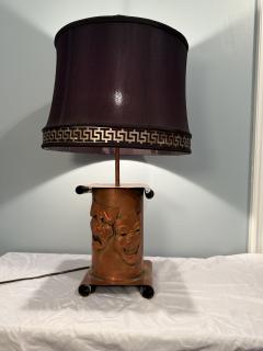 Francisco Rebajes MID CENTURY COPPER COMEDY TRAGEDY LAMP BY FRANCISCO REBAJES - 4271687