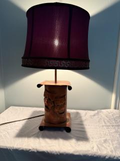 Francisco Rebajes MID CENTURY COPPER COMEDY TRAGEDY LAMP BY FRANCISCO REBAJES - 4271689
