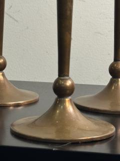 Francisco Rebajes TRIO OF HAND SCULPTED COPPER CANDLESTICKS ATTRIBUTED TO FRANCISCO REBAJES - 4319312