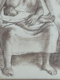 Francisco Zuniga 1967 Francisco Z iga Pastel Drawing Mother Child Provenance Sothebys NY - 4397227