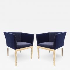 Francisque Chaleyssin Pair of French Cerused Oak Club Chairs Style Francisque Chaleyssin - 459921