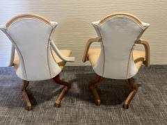 Franck Poyeton MODERNIST ORGANIC WOOD SUITE OF EIGHT DINING CHAIRS BY FRANCK POYETON - 2992835