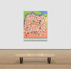 Francks Deceus Mumbo Jumbo 5 Figurative Painting with Red Pink and Green Colors - 3824470