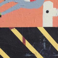 Francks Deceus Mumbo Jumbo BK 1 Ironic Figurative Painting with Pink and Blue Colors - 3822566