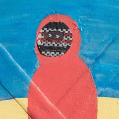 Francks Deceus Spring Break Morning Study 1 Acrylic on Canvas Red Yellow and Blue - 3824476