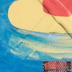 Francks Deceus Spring Break Morning Study 1 Acrylic on Canvas Red Yellow and Blue - 3824477