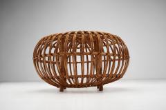 Franco Albini Bamboo and Rattan Ottoman by Franco Albini attr Italy 1960s - 3058248