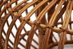 Franco Albini Bamboo and Rattan Ottoman by Franco Albini attr Italy 1960s - 3058250