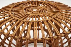 Franco Albini Bamboo and Rattan Ottoman by Franco Albini attr Italy 1960s - 3058251