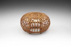 Franco Albini Bamboo and Rattan Ottoman by Franco Albini attr Italy 1960s - 3060432