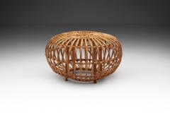 Franco Albini Bamboo and Rattan Ottoman by Franco Albini attr Italy 1960s - 3060436