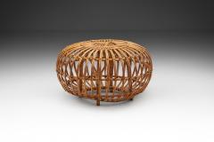 Franco Albini Bamboo and Rattan Ottoman by Franco Albini attr Italy 1960s - 3060444