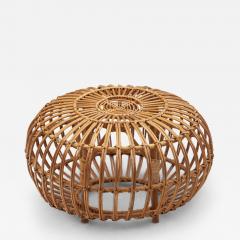 Franco Albini Bamboo and Rattan Ottoman by Franco Albini attr Italy 1960s - 3064603