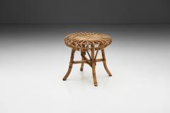 Franco Albini Bamboo and Rattan Stool by Franco Albini Attr Italy 1960s - 4098364