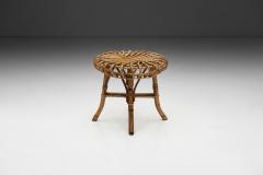 Franco Albini Bamboo and Rattan Stool by Franco Albini Attr Italy 1960s - 4098366